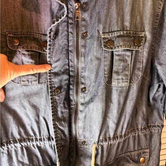 Liz Claiborne Women's Blue Utility Jacket - Picture 3 of 4
